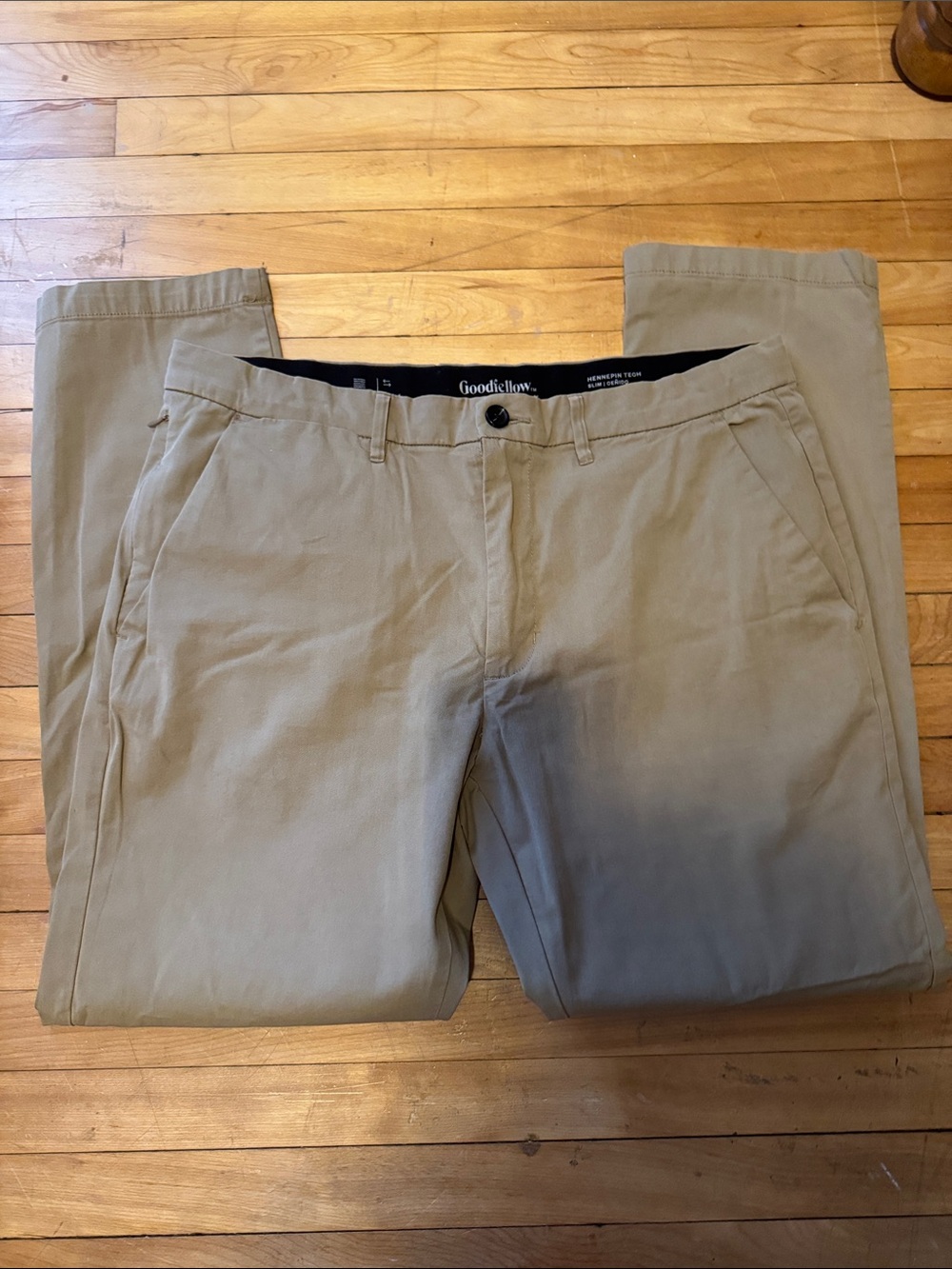 Goodfellow & Co Men's Khaki/Tan Straight-Fit Chinos Size 36x32 work golf pants